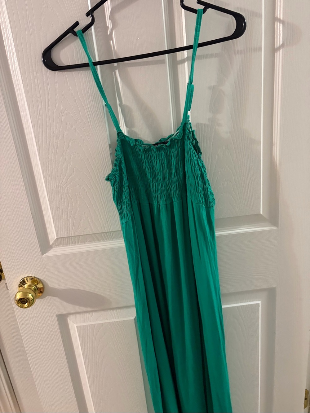 Forever 21 Emerald Green Spaghetti Strap Maxi Dress